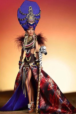 2013 SUPER RARE TRIBAL BEAUTY NUDE Barbie Doll & stand.