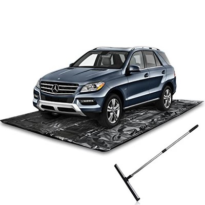ZONETECH Containment Mat for Snow Mud Water Ice Garage Premium Quality - BLACK