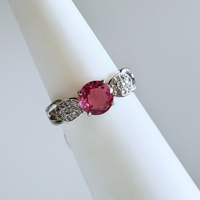 Bomb Party Ring Sz 9 Lab Created Ruby on Rhodium RBP2104 RETRO RARE FIND
