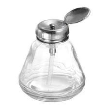6Oz 180ML Glass Pump Dispenser Bottle with Metal Flip Cover