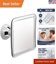 Fogless Shower Mirror for Shaving with Upgraded Suction, Anti Fog Shatterproo...