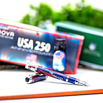 MONTEVERDE INNOVA USA 250 ANNIVERSARY FOUNTAIN PEN MEDIUM NIB  #71 OF 250 MADE