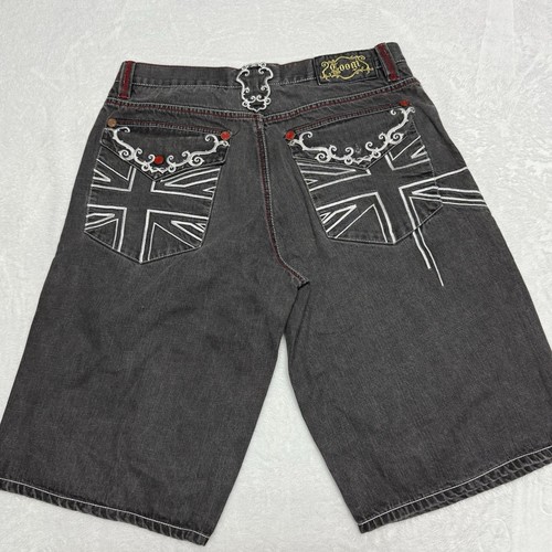 Coogi Australia Jeansshorts Herren 38 grau Denim Jorts bestickte Taschen " - Bild 1 von 10
