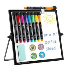 Small Magnetic Desktop White Board   Portable Mini Easel Dry Erase Whiteboard...