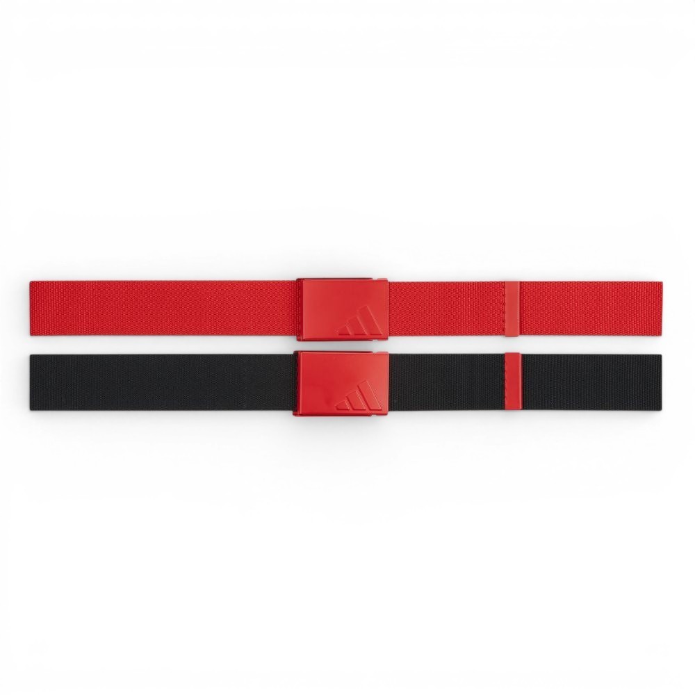 Adidas Men's Reversible Webbing Golf Belt Pure Ruby/Black JI6596