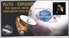 AO-5078-1, Pluto Explored, First Day Cover,  Add on Cachet, Digital Color Postma