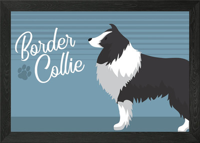Border Collie gerahmtes Wandbild Poster Leinwanddruck Bild