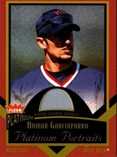 Nomar Garciaparra relic jersey patch baseball card 2003 Fleer Platinum #PPNG