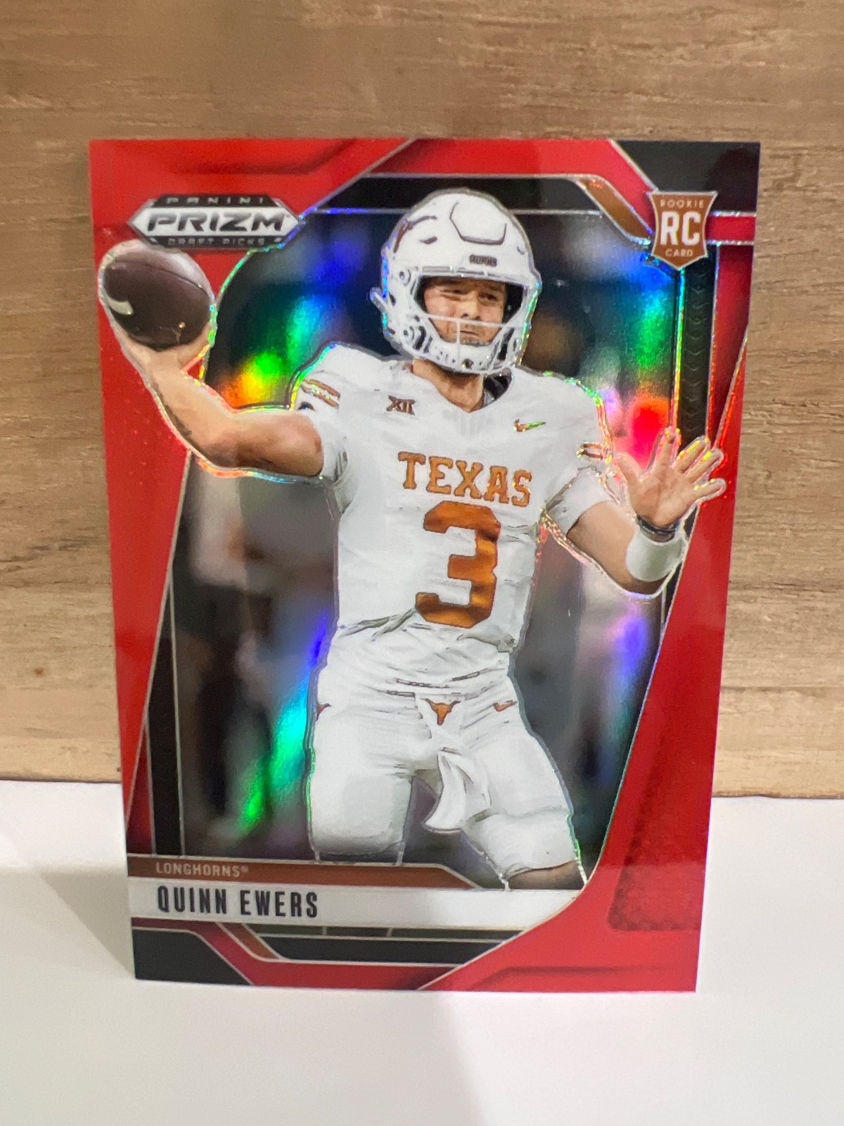 2025 Prizm Draft Picks Quinn Ewers Red Prizm /399 #126 Texas Dolphins