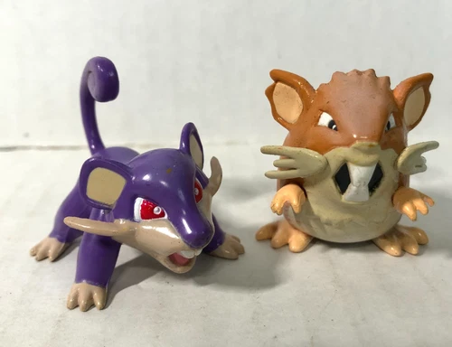 Ratata & Raticate Vintage TOMY Pokemon CGTSJ Figure LOT Collectible PVC Mini