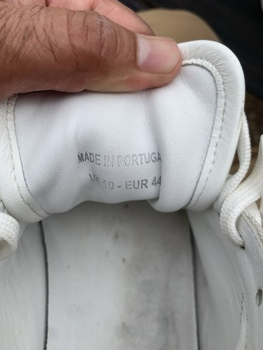 Arne Smart Leather Triple White Mens Sneakers Trainers VGC Size Uk 10 Euro 44 - Picture 8 of 10