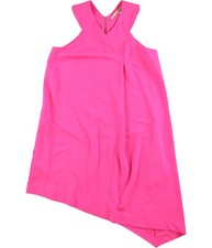Rachel Roy Womens Asymmetrical Shift Cocktail Dress, neonpink, S