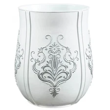 Creative Scents Vintage White Small Bathroom Trash Can 1.58 Gal / 6L Waste Ba...