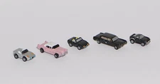 Micro Machines Car Lot of 5  Galoob Vintage Pink