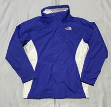 The North Face Rain Jacket Girls Medium 10/12 Blue HyVent Fleece Lined