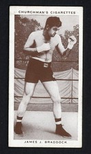 1938 Churchman's Cigarettes Boxing JAMES BRADDOCK #6 EX+ Condition