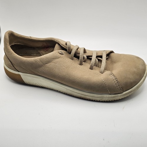 Keen KNX Lace Leather Women's Low Top Sneakers Safari/White Sz 10.5