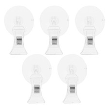 5Pcs Aquarium Suction Cup Clips for Fish Tank Clear Plastic Adjustable Holder