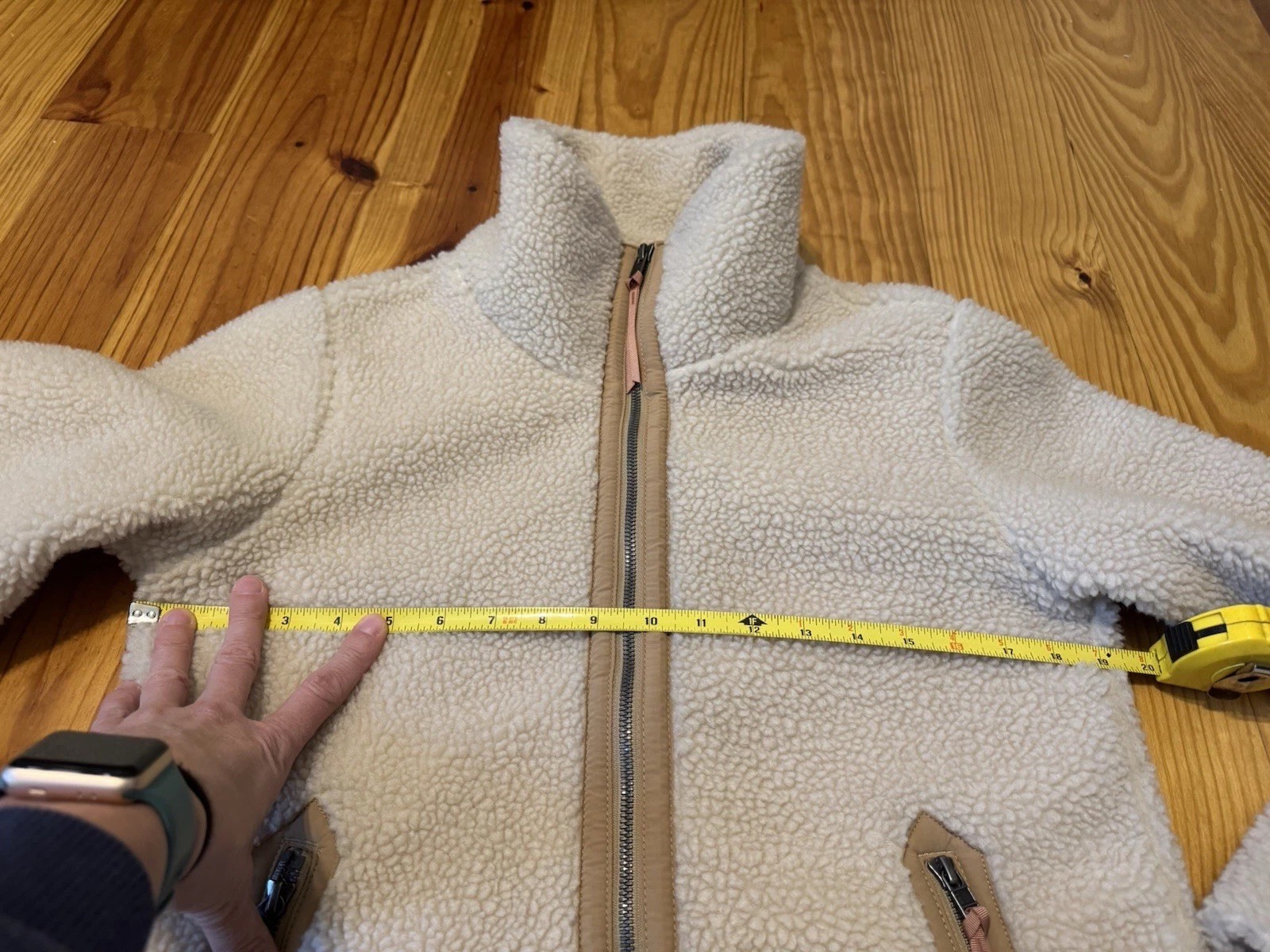 Patagonia Divided Sky Jacket Pile Fleece Womens S Drifter Natural w/Bearfoot Tan thumbnail 7