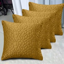 Velvet Cushion Covers Sofa Throw Decorative 18x18 Pack of 4 Square Sofa Cushions