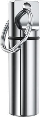 #ad #ad Small Pocket Pill Box Keychain Aluminium Alloy Portable Mini Pill Organizer Cas $8.19