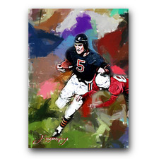 George McAfee #3 Art Card Limited 14/50 Edward Vela Signed (Chicago Bears)