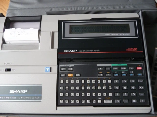 SHARP Pocket Computer PC-1280 m. 32KB RAM & CE-120P Printer and Cassette Interf.