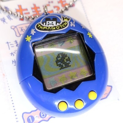 Tamagotchi Original Gen1 Hakken Blue ver Bandai 1996 w/ Manual In