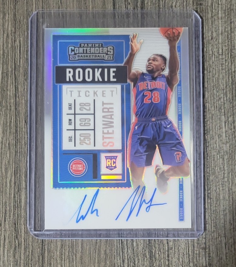 2020-21 Panini Contenders Isaiah Stewart Rookie Ticket Auto Premium Variation SP