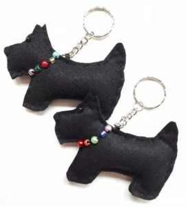 scottie dog keyring