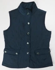 TALBOTS Vest Jacket Quilted Button Down Fleece Lined Women's Size Petite