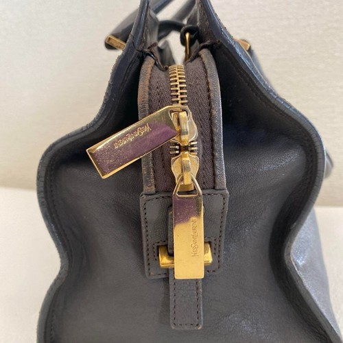Bolso de mano Yves Saint Laurent gris piel de becerro mediano Cabas Chyc - Imagen 11 de 13
