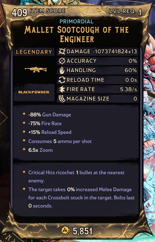 Tiny Tina's Wonderlands LEVEL 1 MODDED GEAR ⭐️ Articoli GodMode (PS4/5 | XBOX | PC) - Foto 167 di 207