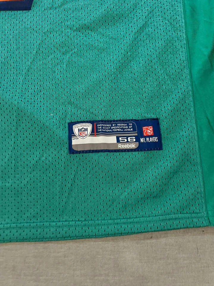 Camiseta deportiva larga de los Miami Dolphins Jake #77 Reebok NFL para hombre 56 azul manga corta Foto 2 de 4