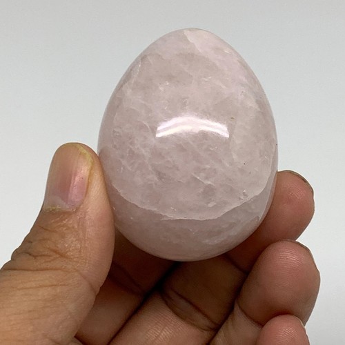 100g, 2"x1.5", Natural Gemstone Pink Rose Quartz Egg Crystal @India, B34466 - Picture 5 of 15