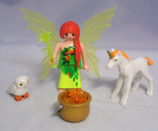 PLAYMOBIL Fee Elfe mit Fl&uuml;gel Zauberstab Eule Einhorn, Topf mit Kristallen # 27