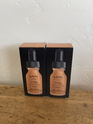 Two NYX Professional Makeup Total Control Pro Drop Foundation, Camel 0.43oz