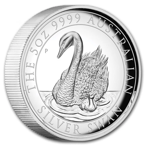 2018 Australia 5 oz Silver Swan Proof (High Relief, w/Box & COA)