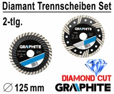 2 Stück Profi Diamanttrennscheibe Diamantscheibe Ø 125mm / TURBO + TURBOWAV