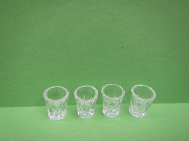 4 pcs Mini Shot Glass for Barbie Fashion Doll Miniature Food