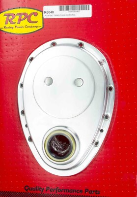 SBC Alum Timing Cover Polished RACING POWER CO-PACKAGED R6040