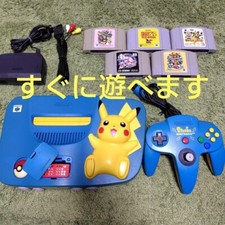 Pokemon Nintendo 64 Blue Pikachu Limited Edition N64 Body Controller soft set