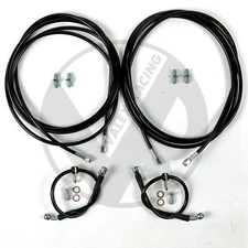 Black Stainless Rear Brake Line Replacement Kit For 1994-2001 Acura Integra