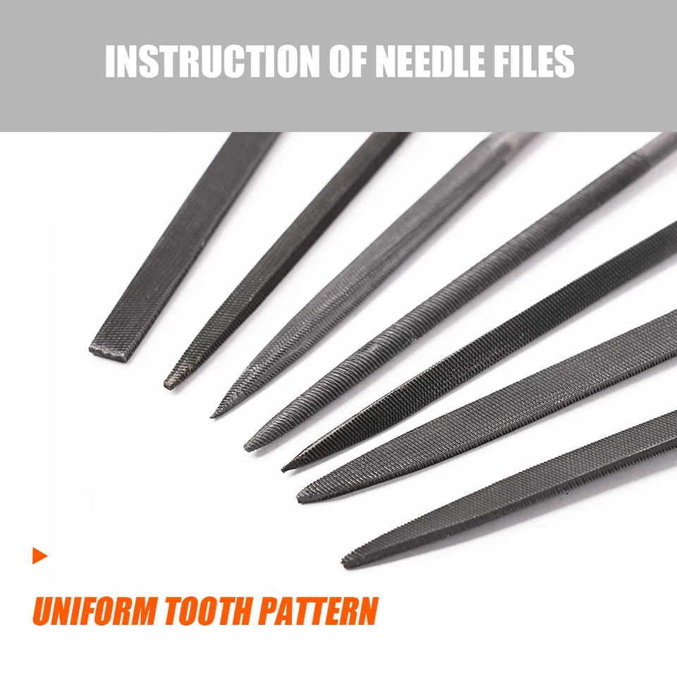 10-Piece Diamond Mini Needle File Set 160mm x 4mm For Metal Jeweler Wood Carving - image 3 of 4