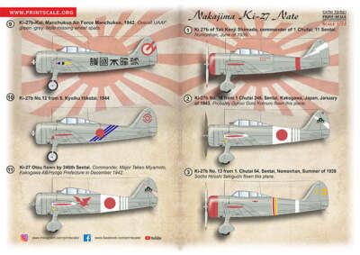 Print Scale 72521 1:72 Nakajima Ki-27 Nate