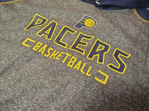 Indiana Pacers basketball Medium (M) Blue & Gray Pullover Hoodie Sweatshirt - Picture 4 of 10