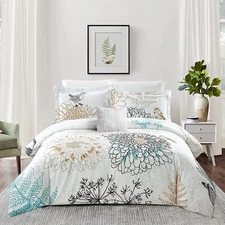 Style Quarters Birds 4 Pcs Comforter Sets 100% Cotton-King Size