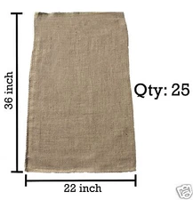(25) 22x36 Burlap Bags Wholesale Bulk - Sacks Potato Race Sandbags Planting