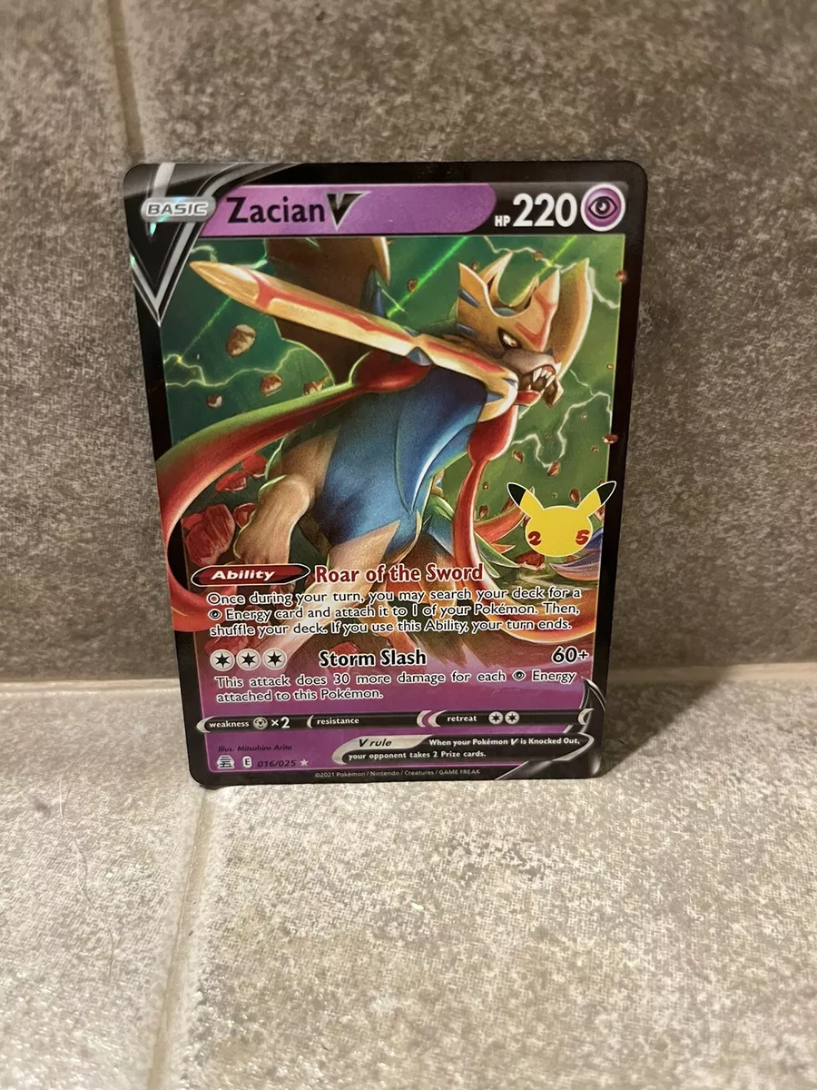 Pokemon ZACIAN V 016/025 - Celebrations - ULTRA RARE HOLO - MINT