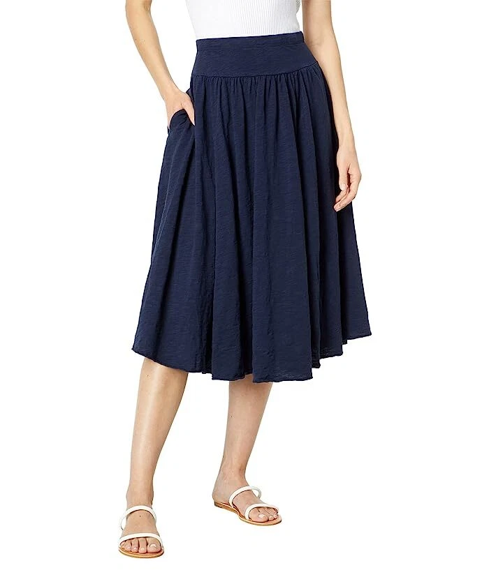 Jersey midi top skirt with pockets